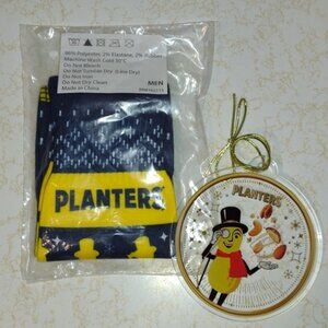 NWT Planters' Peanuts Mr. Peanut Ornament and Socks